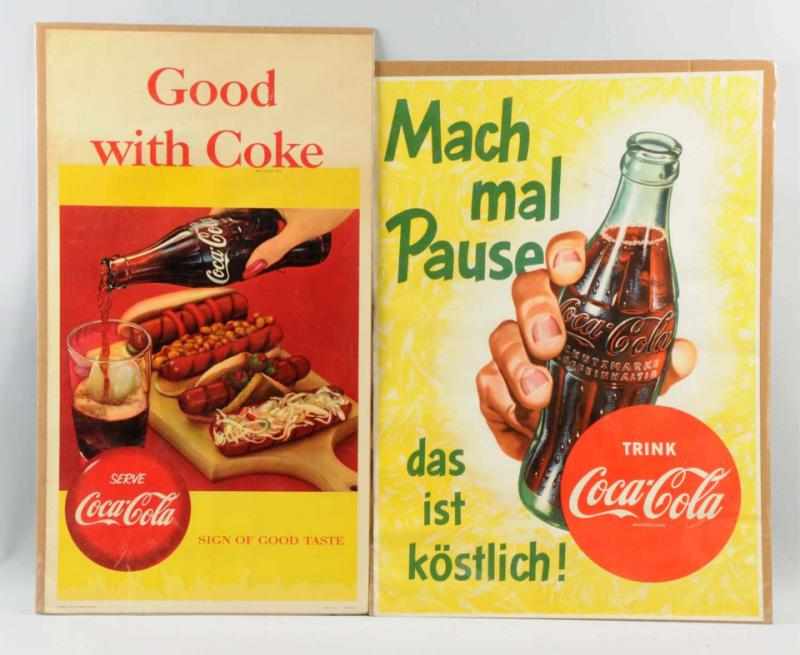 Appraisal: Lot of Paper Coca-Cola Posters s Only light wear or