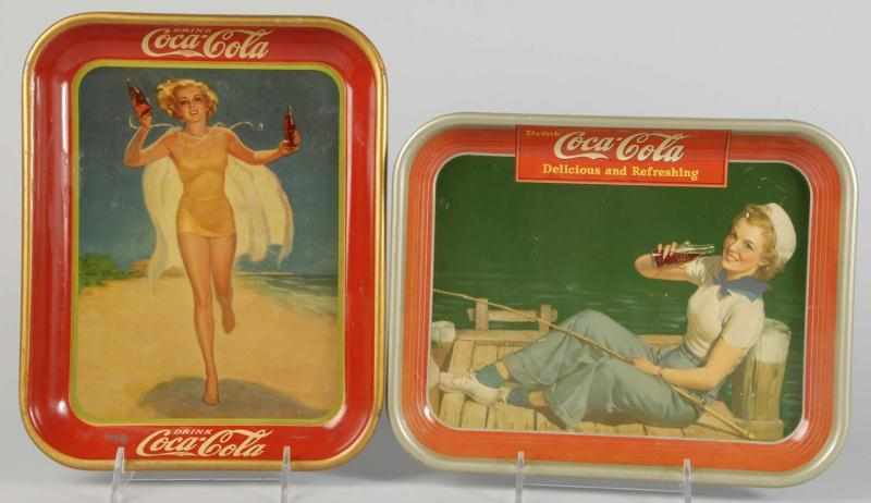 Appraisal: Coca-Cola Serving Trays Description tray with light surface scratches and