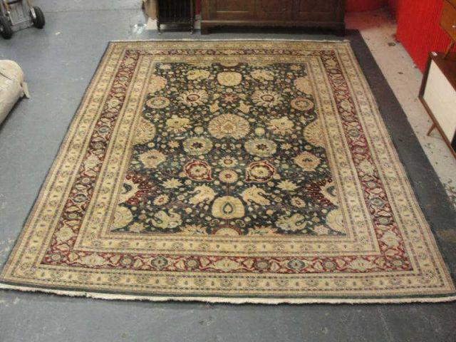 Appraisal: Handmade Arts Crafts Style Open Field Carpet Dimensions ' x