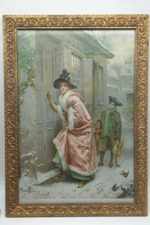 Appraisal: Chromolithograph by Jean Leon Gerome Ferris Framed chromolithograph by Jean