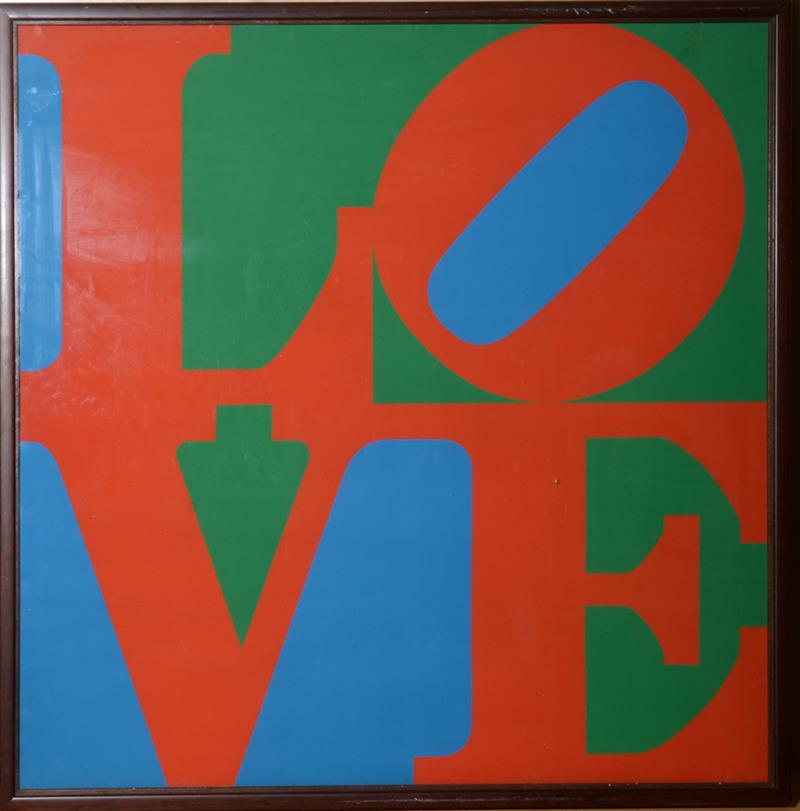 Appraisal: ROBERT INDIANA b LOVE Screenprint in colors on wove paper