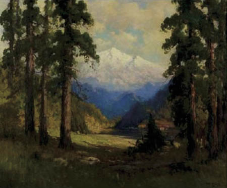 Appraisal: ROBERT WILLIAM WOOD American - WESTERN LANDSCAPE OF MT HOOD