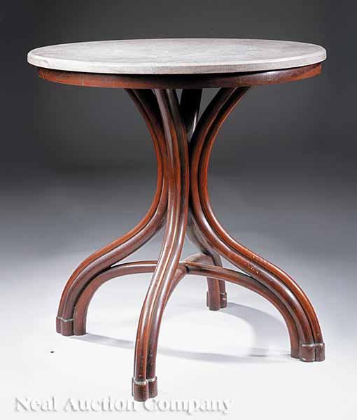 Appraisal: A Rare American Bentwood Center Table late th c in