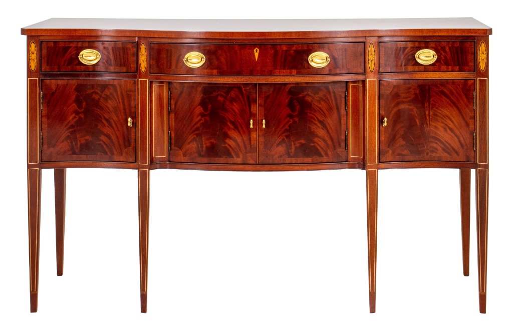 Appraisal: AMERICAN FEDERAL STYLE INLAID MAHOGANY SIDEBOARD American Federal style inlaid