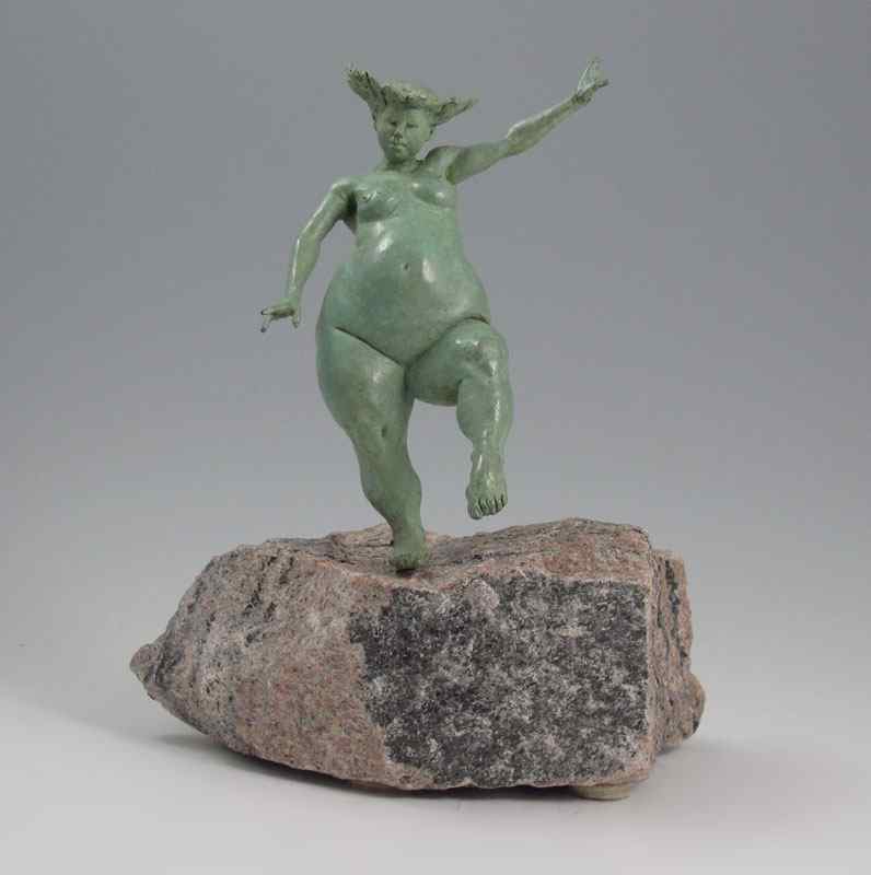 Appraisal: DANCING FEMALE NUDE BRONZE signed Benyei also stamped Artcast ''