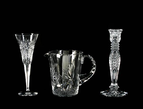 Appraisal: A pair of Waterford cut-glass goblets together with a pair