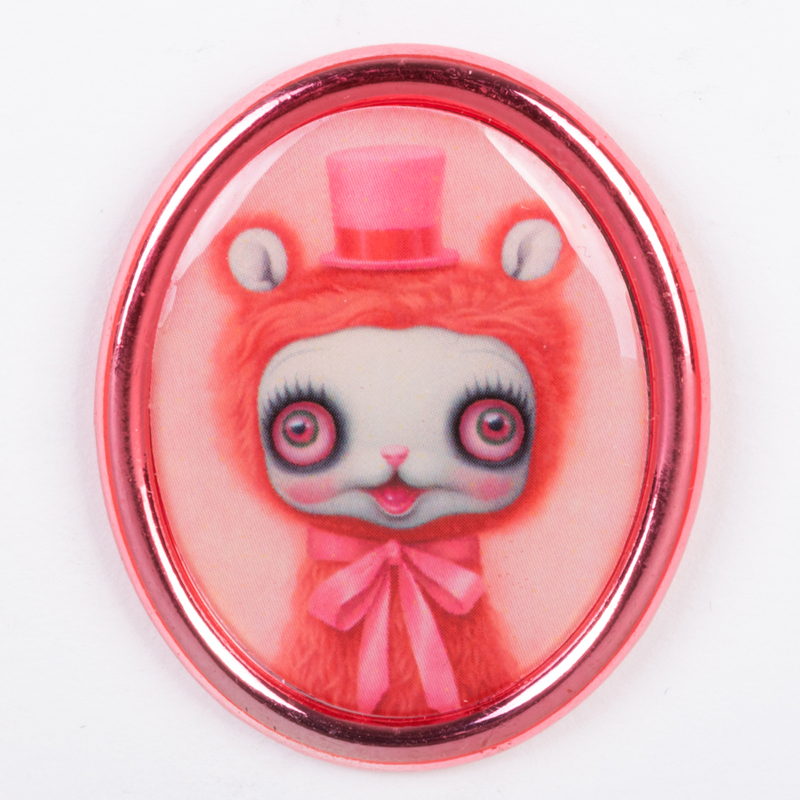 Appraisal: Mark Ryden Pink Yak Brooch Enamel Porterhouse Fine Art Edition