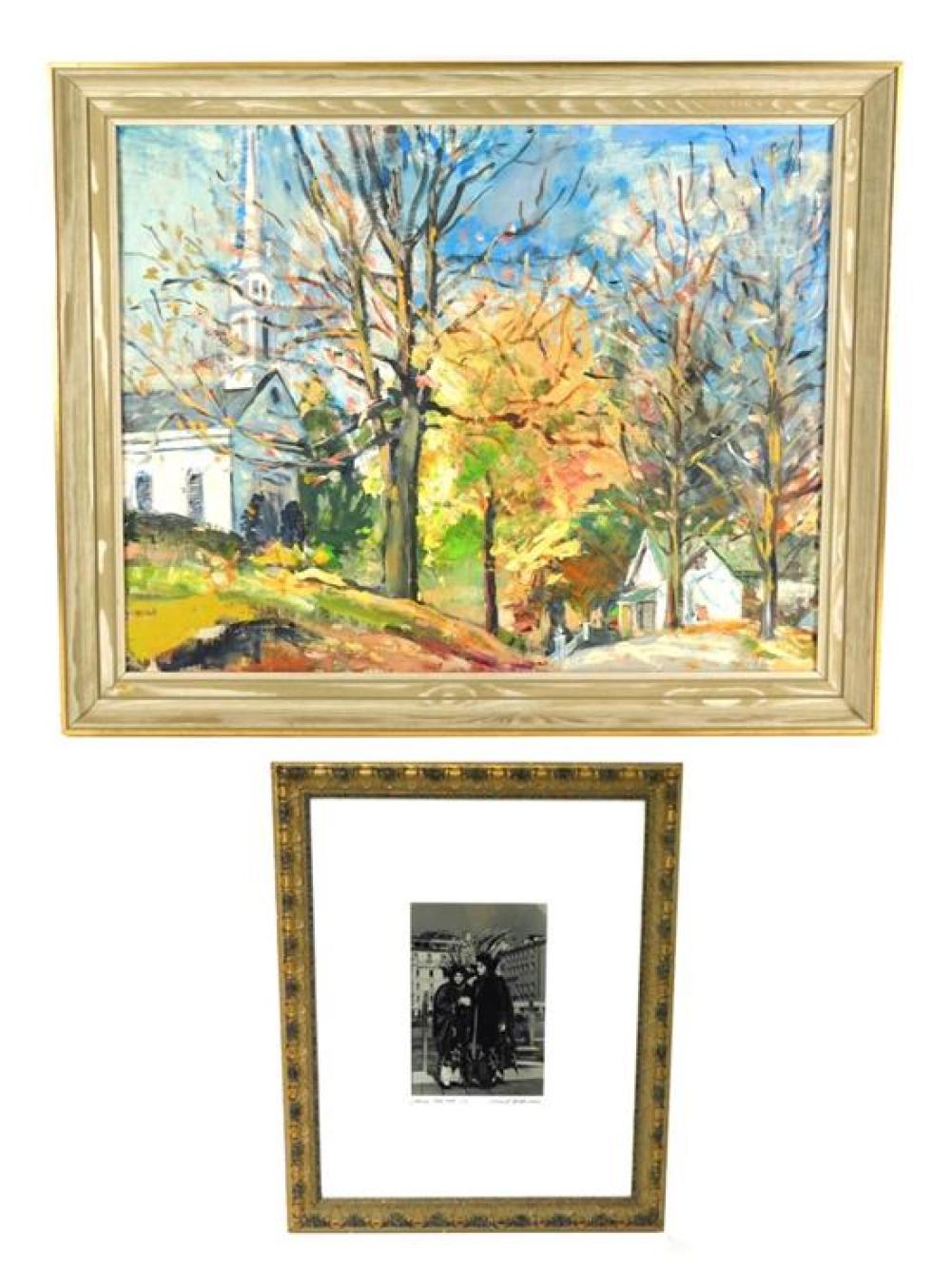 Appraisal: Two framed artworks Alice Harvey Ramsey American - Autumn in