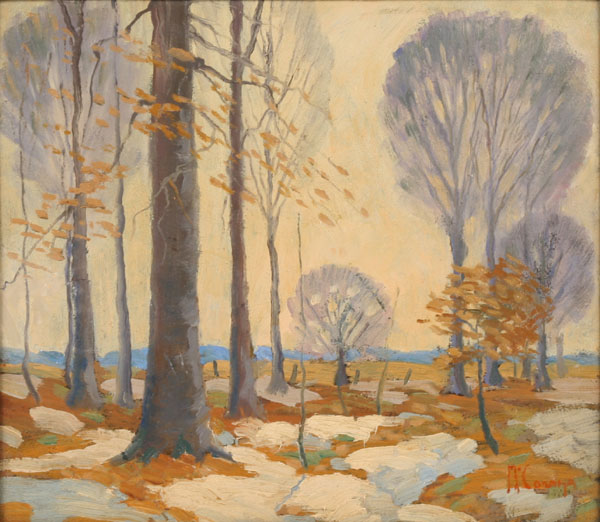 Appraisal: Lawrence McConaha American - winter landscape oil on board x