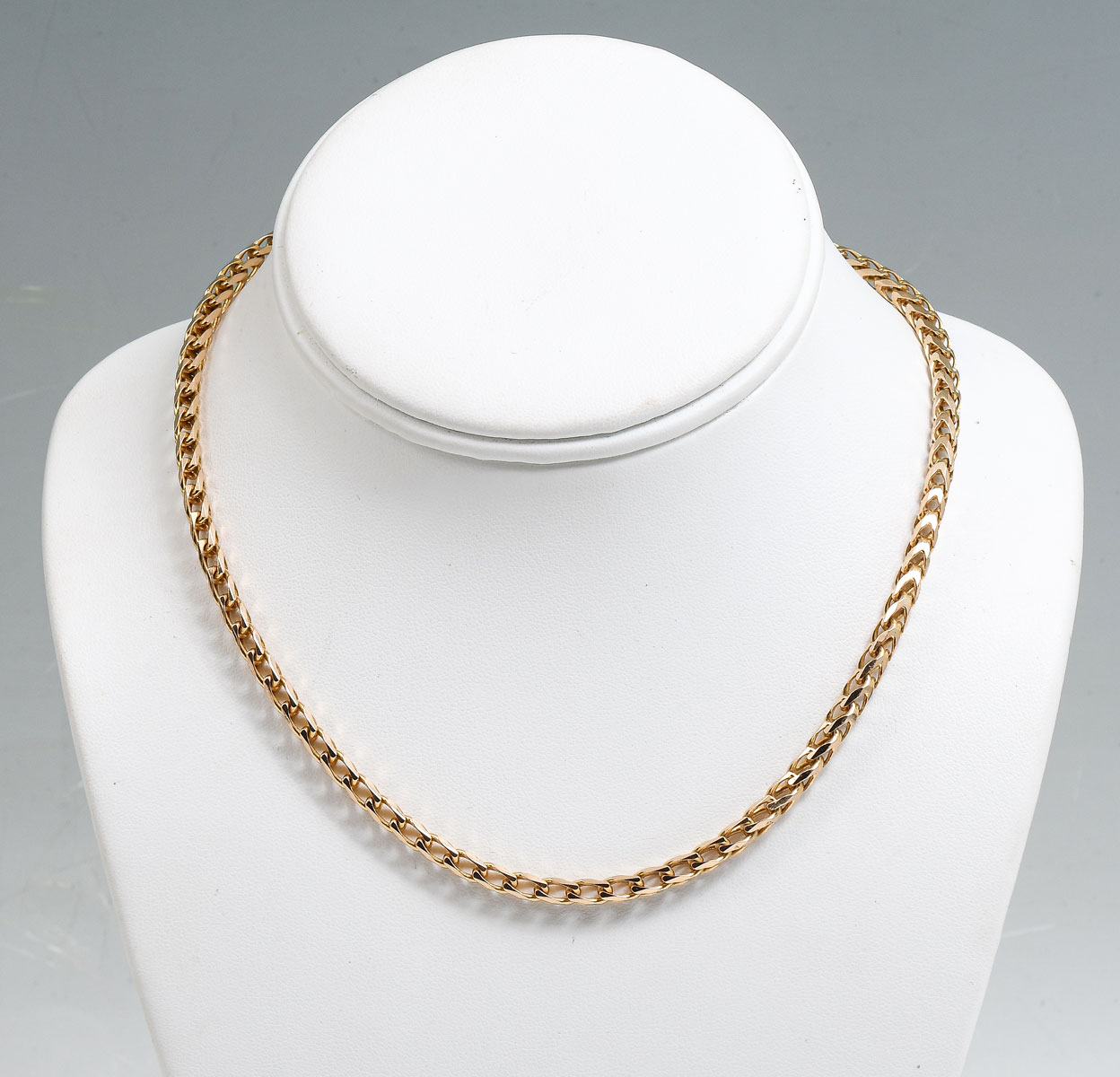 Appraisal: K ITALIAN DOUBLE LINK NECKLACE K yellow gold '' chain