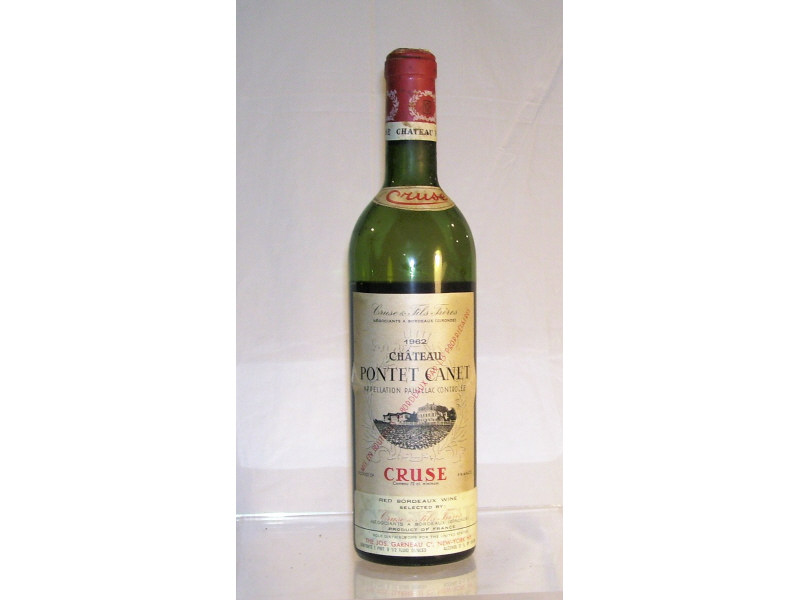 Appraisal: Pontet Canet Cruse Vintage - ml bottle Low -shoulder level