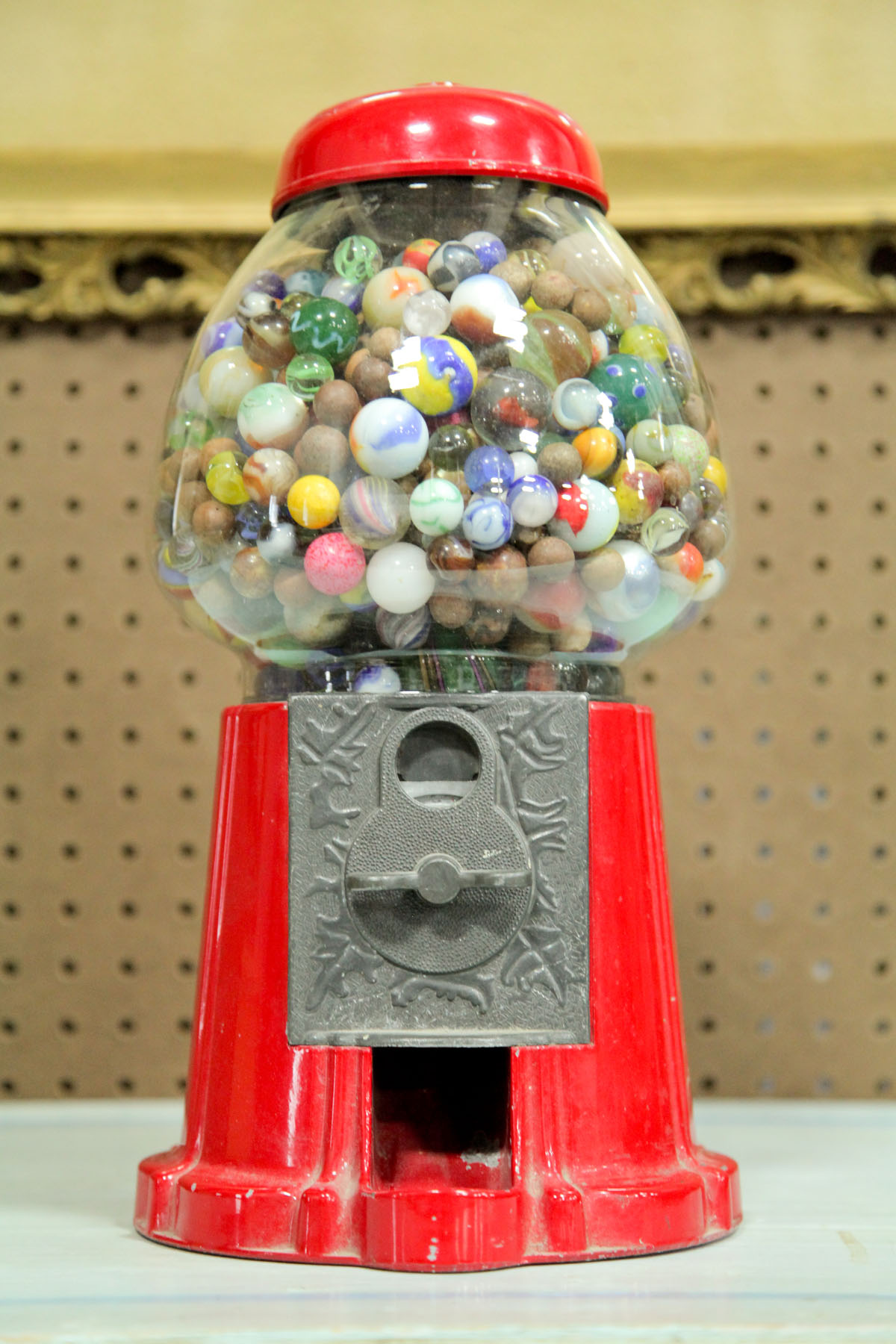 Appraisal: BUBBLEGUM MACHINE FILLED WITH OLD MARBLES Taiwan second half th