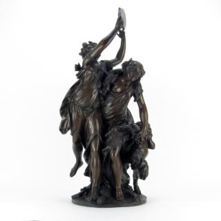 Appraisal: After Claude Michel Clodion French - Bacchanalia Bronze Sculpture Early