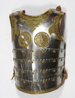 Appraisal: Polish Hussar armor breastplate th Century reproduction with applied brass