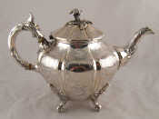 Appraisal: A Victorian silver plated teapot by James Dixon and Sons