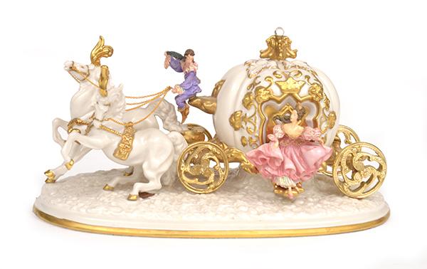 Appraisal: A CONTINENTAL PORCELAIN FIGURE GROUP DEPICTING A HORSE DRAWN CARRIAGE