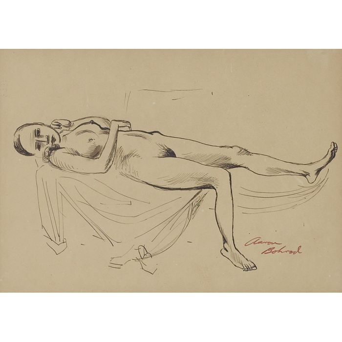 Appraisal: Aaron Bohrod American - ''Reclining Nude '' c pen and