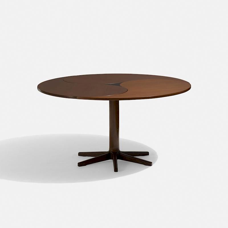 Appraisal: Ole Gjerlov-Knudsen and Torben Lind dining table Ole Gjerlov-Knudsen and