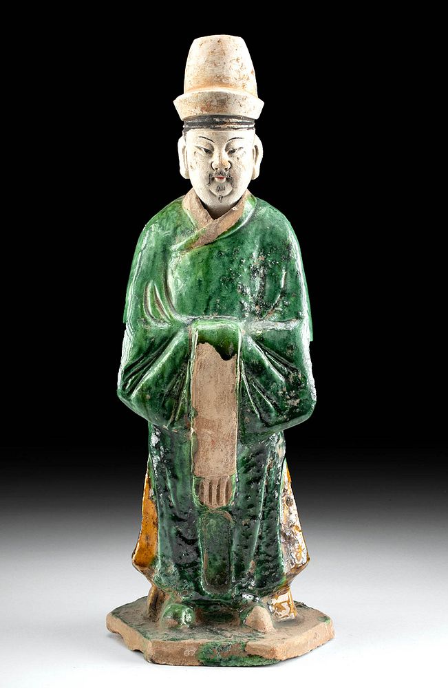 Appraisal: Chinese Ming Dynasty Pottery Tomb Attendant East Asia China Ming