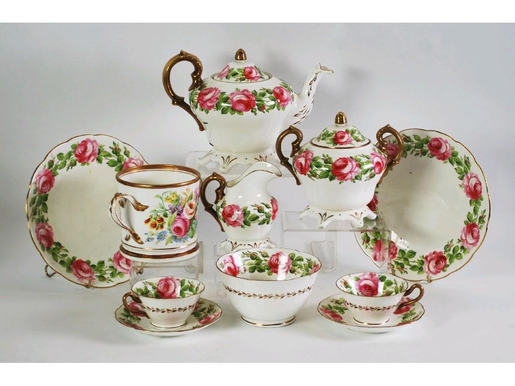 Appraisal: TWENTY NINE PIECE VICTORIAN CHINA PART TEA SERVICE painted with