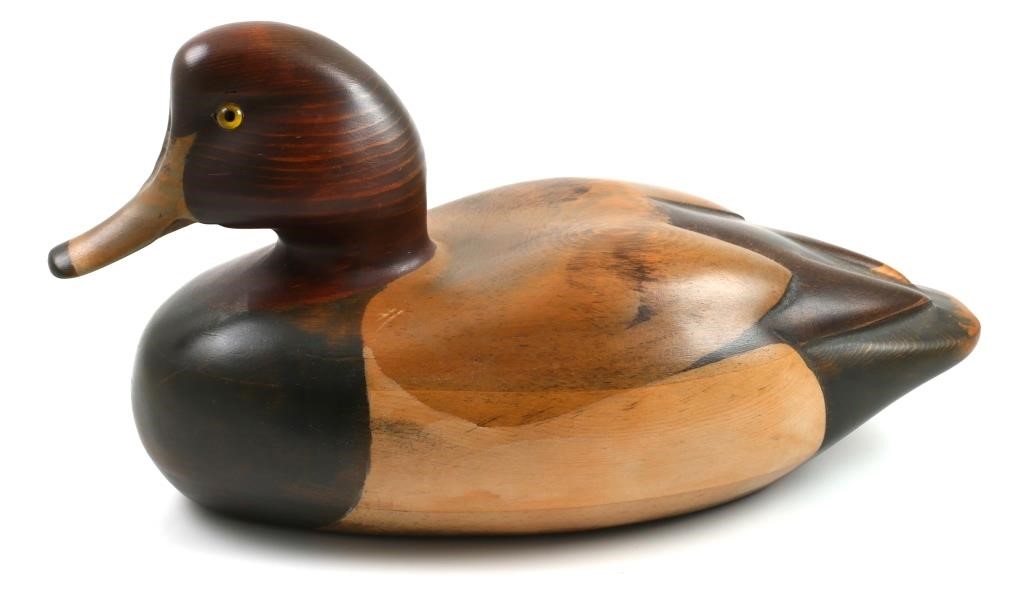 Appraisal: Duck decoy from Tom Taber's Woodendare Studio Burned facsimile signatures