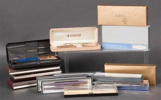 Appraisal: Fifteen assorted Parker pens and pen and pencil sets in