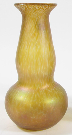 Appraisal: LOETZ AUSTRIA ART GLASS VASE in ht The gourd-shape vase