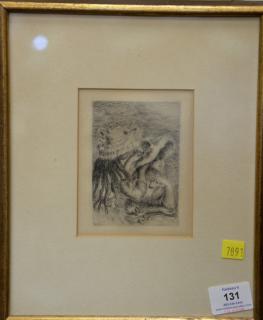 Appraisal: Pierre-Auguste Renoir - Le Chapeau Epingle drypoint etching signed in