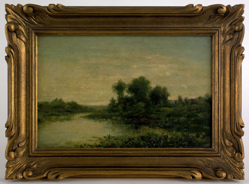 Appraisal: Charles Francois Daubigny French - oil on panel landscape signed