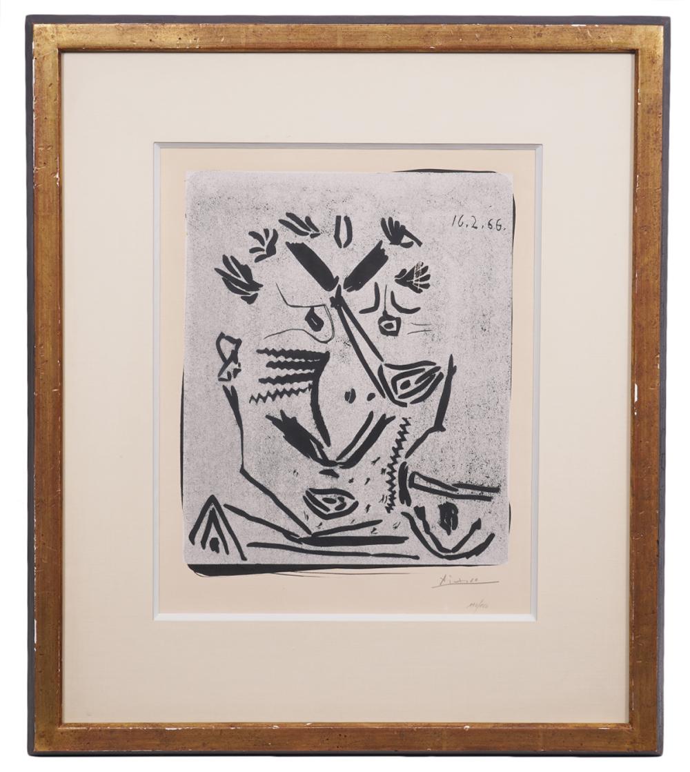 Appraisal: PABLO PICASSO 'PORTRAIT D HOMME' LINOCUTPablo Picasso Spanish - 'Portrait