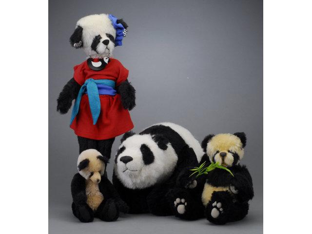 Appraisal: Lot Four Contemporary Artist Panda Bears Includes Paulina Pandaizkova by