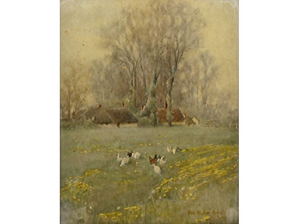 Appraisal: Possibly by Helen Allingham - - 'Surrey' chickens in a