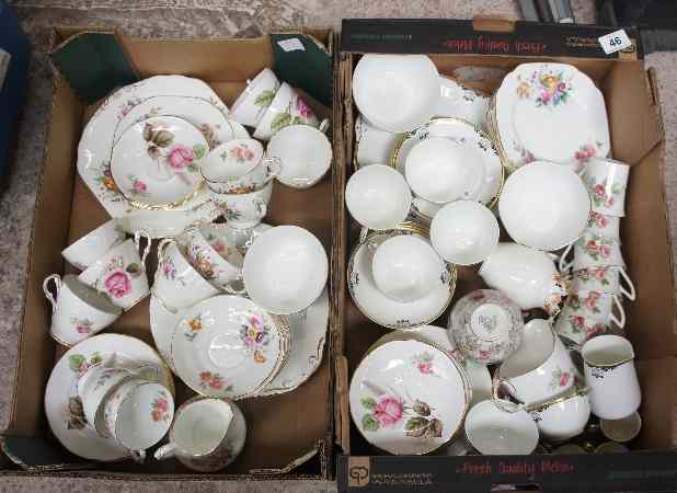 Appraisal: Two Trays consising of Coalport Tea Services Junetime and Sutherland