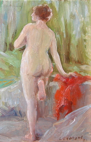 Appraisal: Nude Hetzel Lila B American - oil on academy board