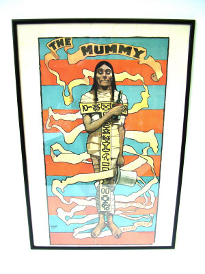 Appraisal: After John Hassell The Mummy a coloured lithographic poster published