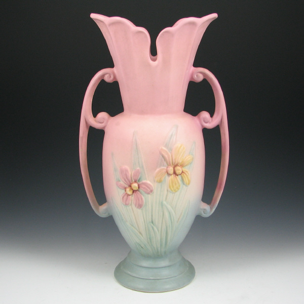 Appraisal: Hull Iris - Vase Iris vase in pink and blue