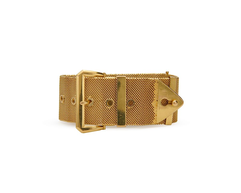 Appraisal: K Gold Belt Buckle Bracelet K Gold Belt Buckle Bracelet