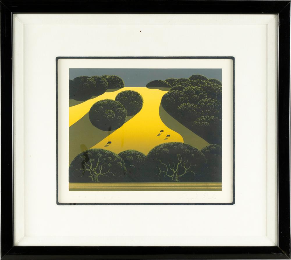 Appraisal: EYVIND EARLE - LANDSCAPEserigraph signed and numbered x inches sight