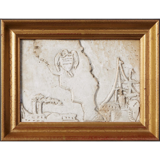 Appraisal: Angela Gregory - Louisiana Mississippi River Motifs relief plaster plaque