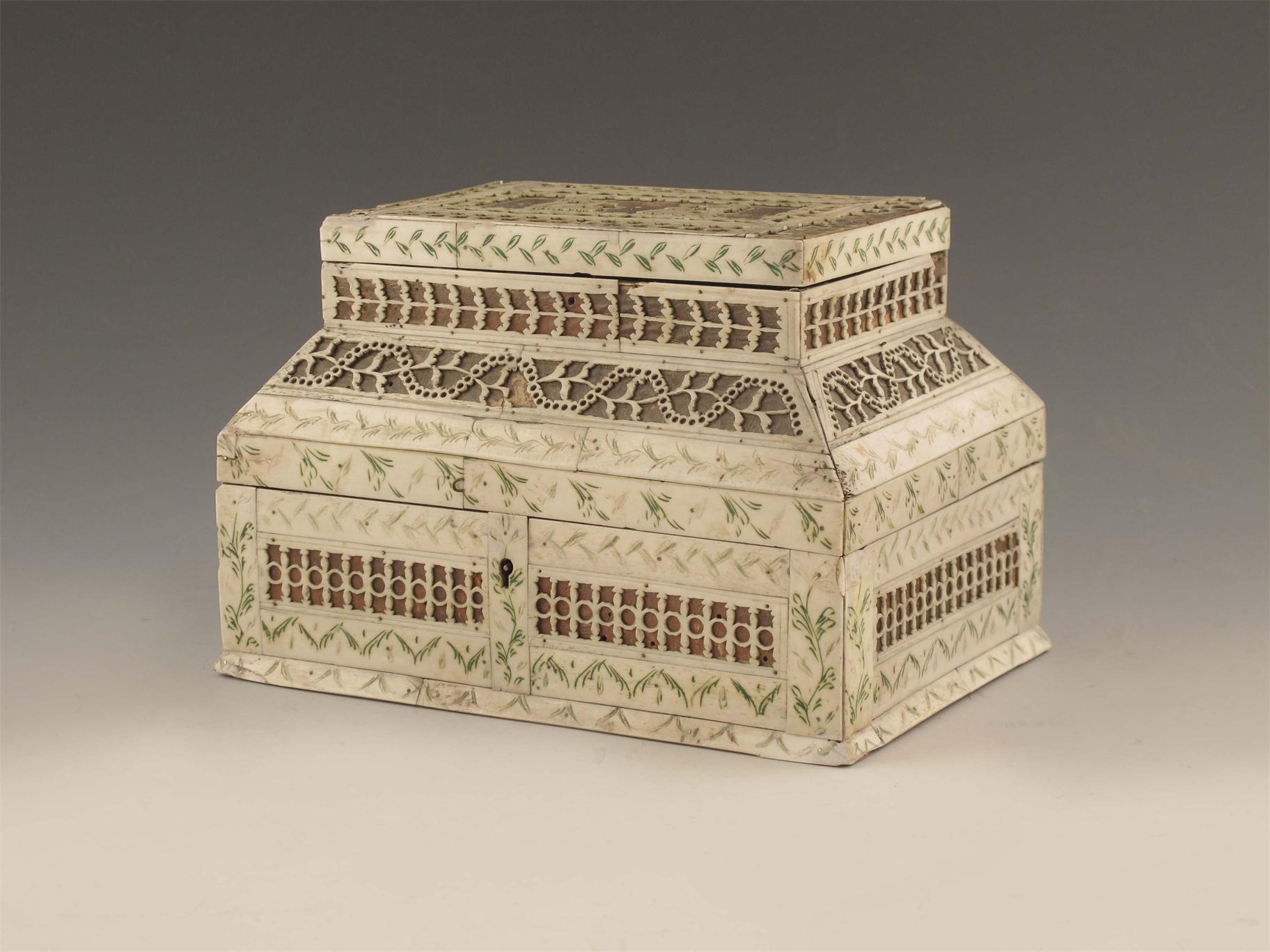 Appraisal: A Russian bone wedding casket