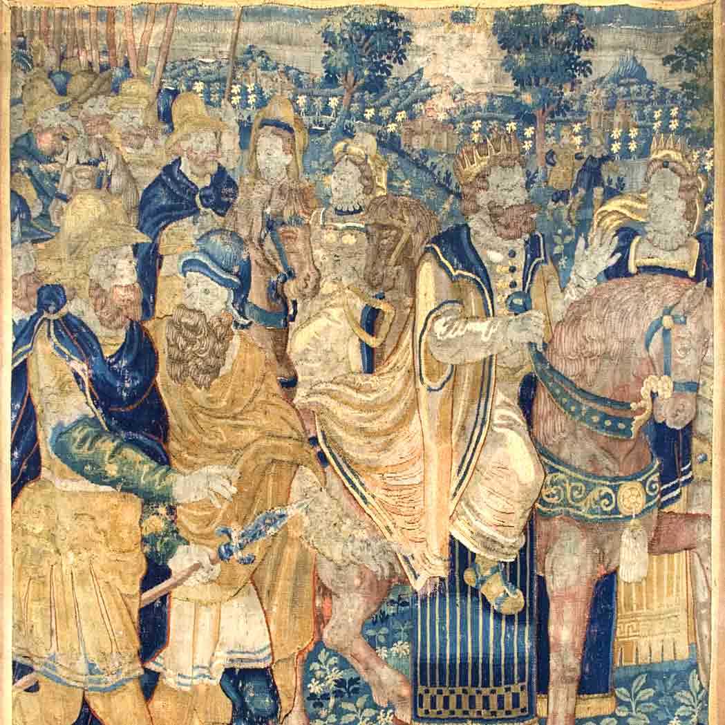 Appraisal: Flemish Tapestry Panel Belgium Flanders th th century A king