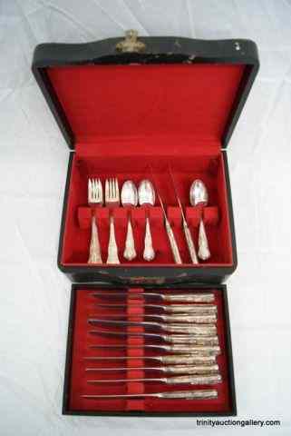 Appraisal: Vtg US Navy Officers ''Kings'' Pattern Flatware SetProduced by International