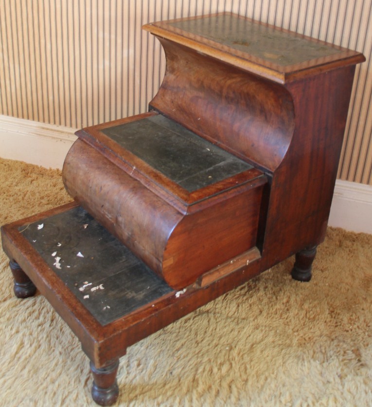 Appraisal: A Victorian mahogany step commode