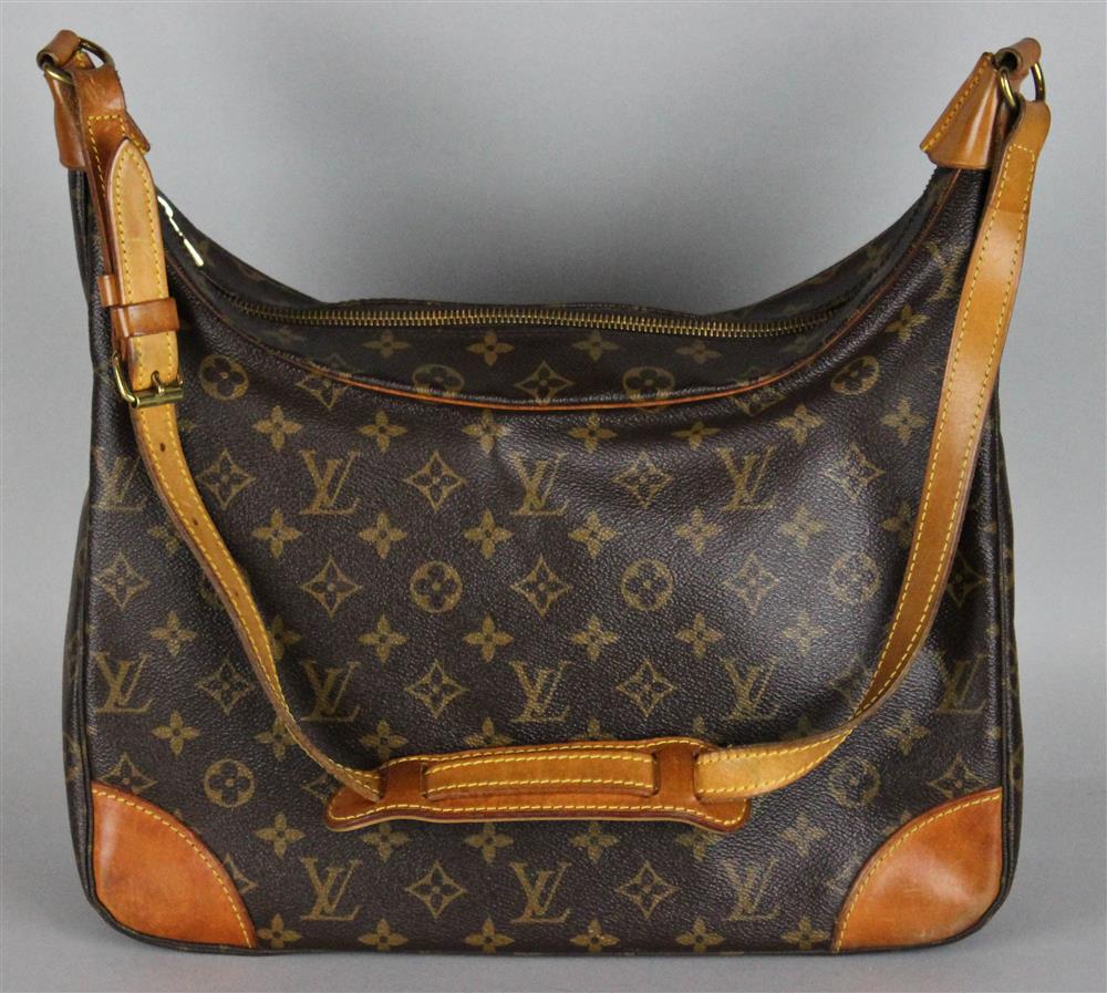 Appraisal: LOUIS VUITTON SHOULDER BAG BOXED Louis Vuitton monogram canvas Boulogne