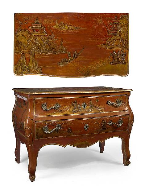 Appraisal: A Louis XV and later decorated commode second half th