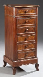 Appraisal: Louis Philippe Style Carved Walnut Nightstand t Louis Philippe Style