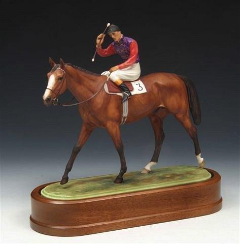 Appraisal: A ROYAL WORCESTER MODEL OF 'The Winner' modelled by Doris