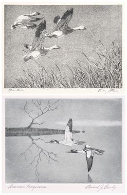 Appraisal: Two Federal duck stamp prints - quot Blue Geese quot