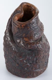 Appraisal: Pottery Vase Abstract Design Pottery vase of dark brown hue