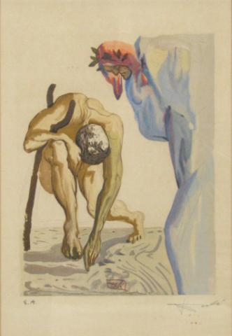 Appraisal: Salvador Dali - x Lithograph Image Size Signed Lower Right